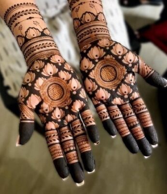 Front Hand Simple Mehndi Design is suitable for kids