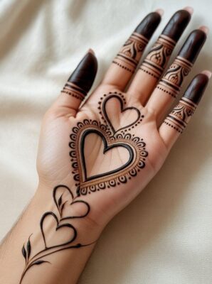 Front Hand Simple Mehndi Design looks graceful and minimal