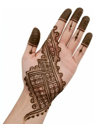 Front Hand Simple Mehndi Design saves time and effort