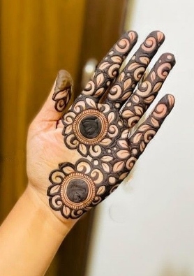 Front Hand Simple Mehndi Design saves time and effort