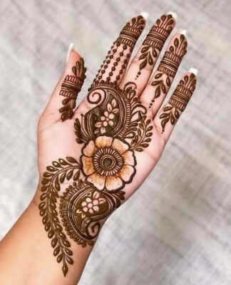 Full Hand Mehndi Design is ideal for festive occasions