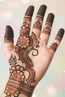 Full Hand Mehndi Design takes time but gives beautiful results