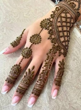 Mehndi Design Back Hand can be simple or detailed