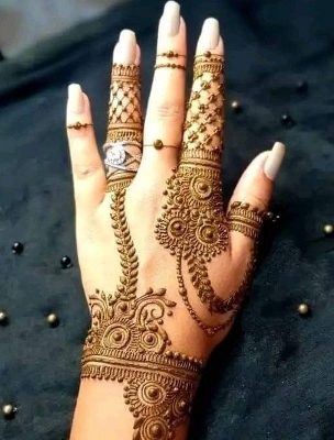 Mehndi Design Back Hand gives a classy appearance