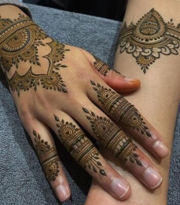Mehndi Design Back Hand gives a graceful look