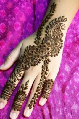 Mehndi Design Back Hand is easy to carry