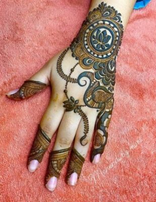 Mehndi Design Back Hand suits all age groups