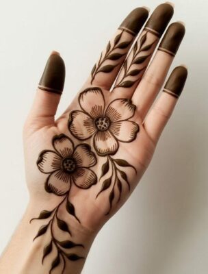 Mehndi Design Simple adds soft beauty