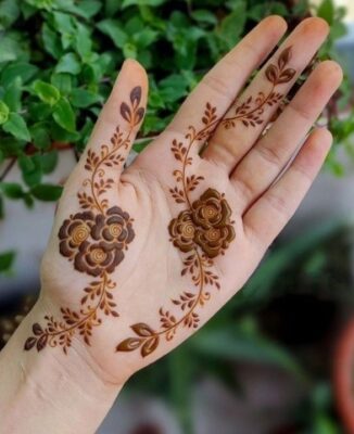 Mehndi Design Simple is best for quick celebrations