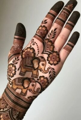 Minimal Mehndi Design is trendy and elegant