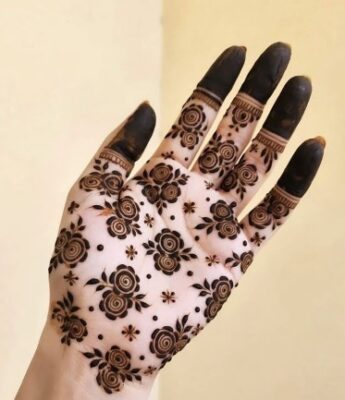 Royal Front Hand Mehndi Design matches royal outfits