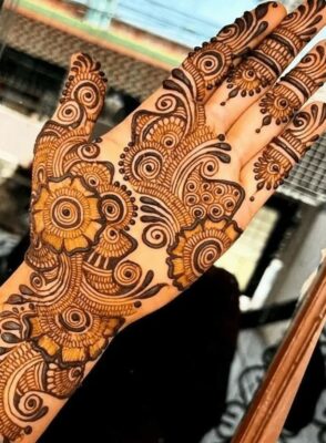 Aesthetic Mehndi Design focuses on neat detailing