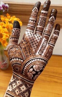 Aesthetic Mehndi Design looks charming in close-up photos