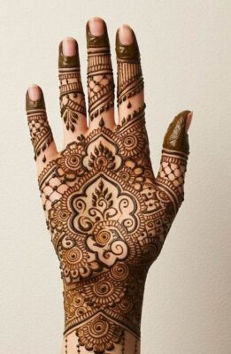 Aesthetic Mehndi Design suits all age groups
