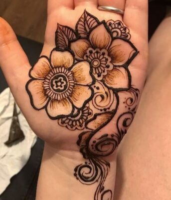 Easy Mehndi Design Front Hand gives a neat and elegant look