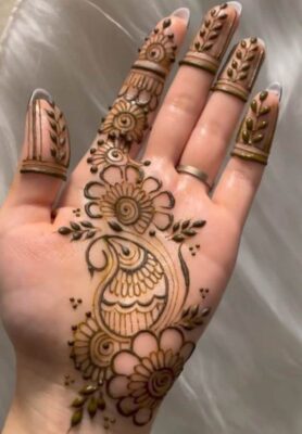 Easy Mehndi Design Front Hand is perfect for beginners
