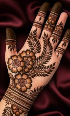 Easy Mehndi Design Front Hand is suitable for daily wear style