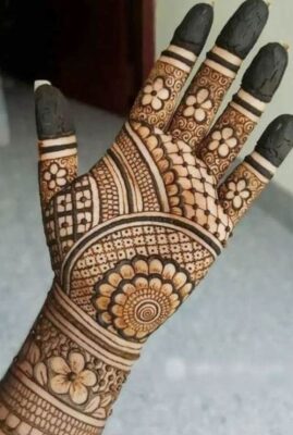 Front Hand Mehndi Design gives a stylish and classy look