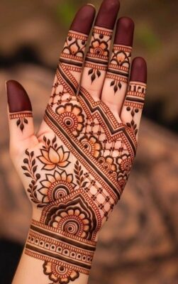 Front Hand Mehndi Design is light yet very attractive