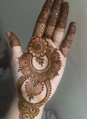 Front Hand Mehndi Design is perfect for festive occasions