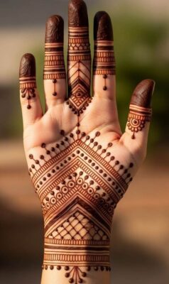 Front Hand Mehndi Design never goes out of trend