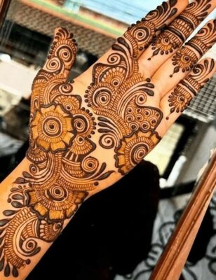 Instagram Stylish Royal Front Hand Mehndi Design highlights cultural beauty