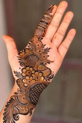 Instagram Stylish Royal Front Hand Mehndi Design is ideal for festive celebrations
