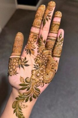 Instagram Stylish Royal Front Hand Mehndi Design is loved by brides and influencers