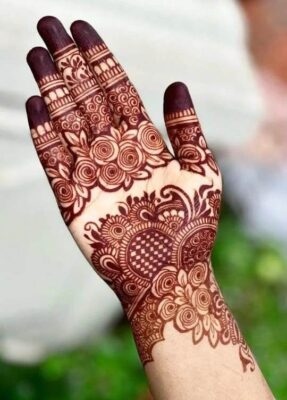 Instagram Stylish Royal Front Hand Mehndi Design reflects heritage with modern style