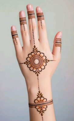Mehndi Design Back Hand can be paired with ethnic outfits
