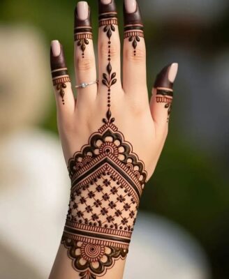 Mehndi Design Back Hand gives a clean and classy look