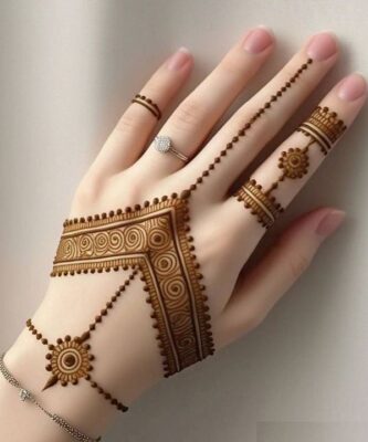 Mehndi Design Back Hand gives hands a graceful appearance