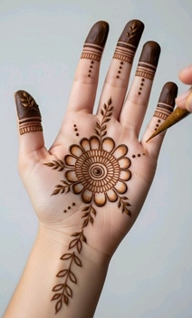 Mehndi Design Easy looks simple and beautiful