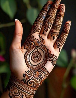 Mehndi Design Simple is easy for practice sessions