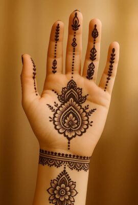 Mehndi Design looks best with dark henna color