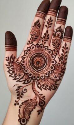 Mehndi Designs give a neat and attractive finish