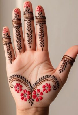 New Simple Mehndi Design gives hands a fresh appearance