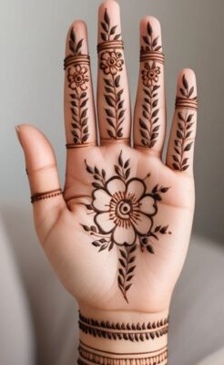 New Simple Mehndi Design is ideal for daily wear functions