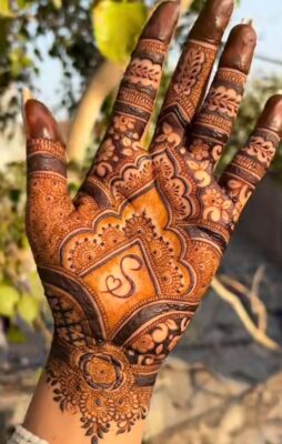 Royal Front Hand Mehndi Design features detailed and intricate patterns