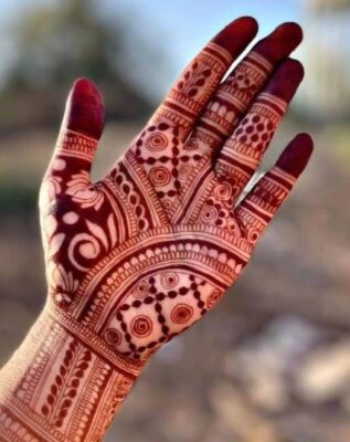 Royal Front Hand Mehndi Design highlights cultural beauty