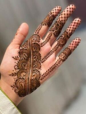 Royal Front Hand Mehndi Design highlights cultural elegance