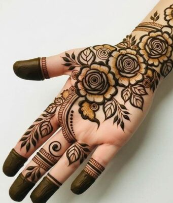 Royal Front Hand Mehndi Design is ideal for traditional weddings