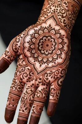 Royal Front Hand Mehndi Design is inspired by classic royal art