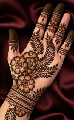 Royal Front Hand Mehndi Design is perfect for engagement ceremonies
