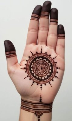 Royal Front Hand Mehndi Design is perfect for engagement ceremonies