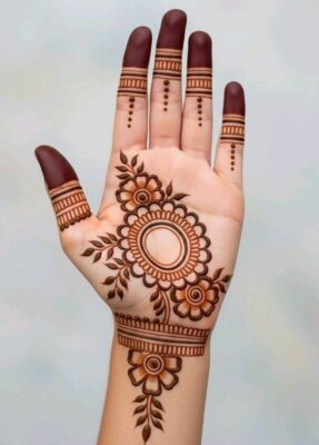 Royal Front Hand Mehndi Design looks rich and classy