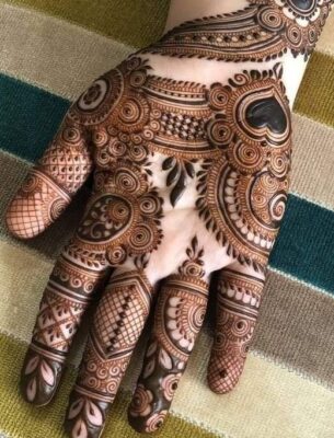 Royal Front Hand Mehndi Design never goes out of fashion