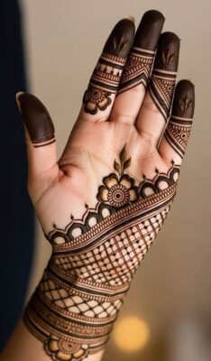 Royal Front Hand Mehndi Design never goes out of trend