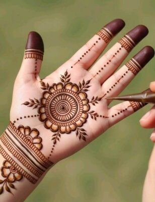 Royal Front Hand Mehndi Design reflects heritage and culture