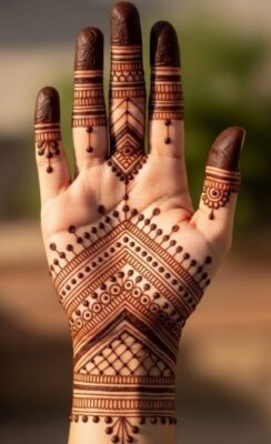 Simple Mehndi Design gives a clean and modern look